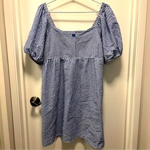 Old Navy Blue and White Gingham Dress size M